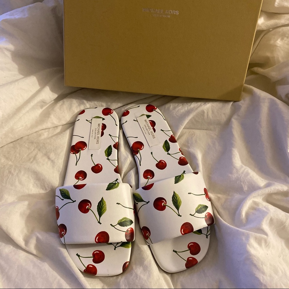 Michael Kors Runway Cherry Slides